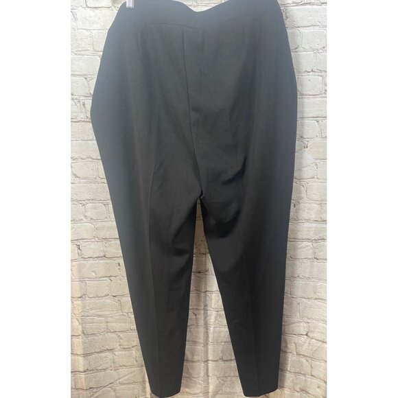 NYCC Womens Black Dress Pants Plus Sz 22W Pull On Elastic Waist Tie Belt Career - Picture 3 of 7